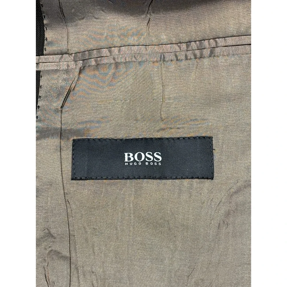 Hugo Boss Mens Rossellini Movie‎ Blazer Super 120 Virgin Wool Brown Jacket 52